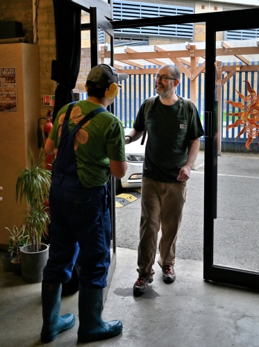 Huw72 arrives for the day's work.