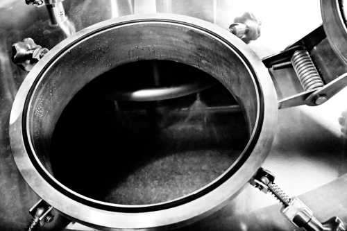 Looking into the mash tun.