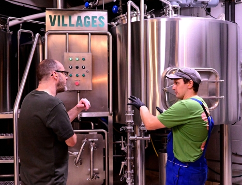 Dan explains the process to Huw.
